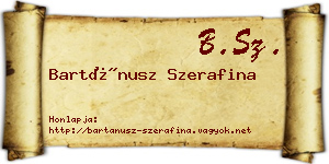 Bartánusz Szerafina névjegykártya